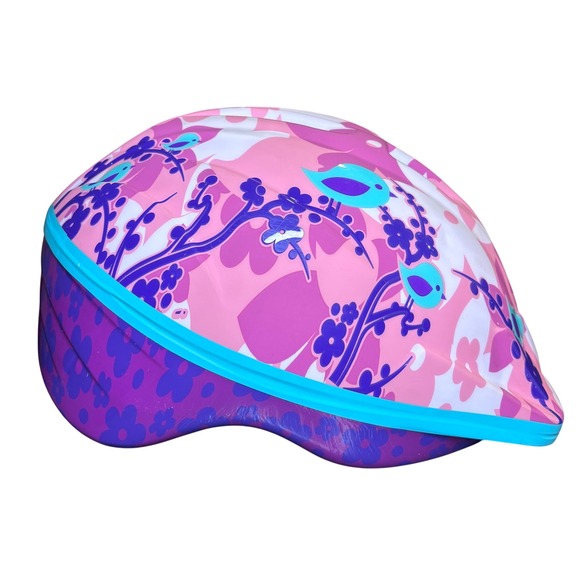Schwinn Other - Schwinn Child Kids Age 5-8 Helmet Pink Purple Bird Floral Bike Bicycle